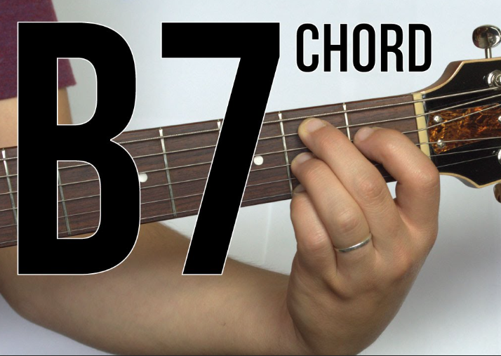 B7 Chord on guitar